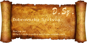 Dobrovszky Szilvia névjegykártya