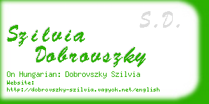 szilvia dobrovszky business card